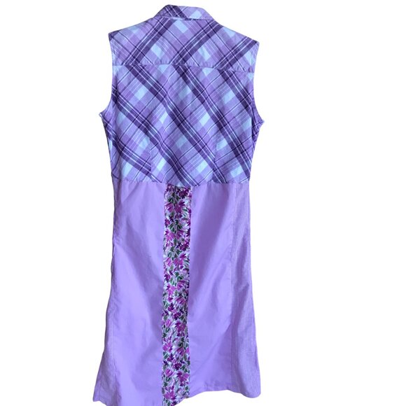 Patchwork Duster: Upcycled Boho Dress, Violet Spring Jacket (Size Small) - Picture 3 of 14